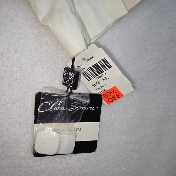 Clara Sunwoo Cropped Designer Blazer XL y2k Feminine Deadstock Office Career New - Picture 8 of 9